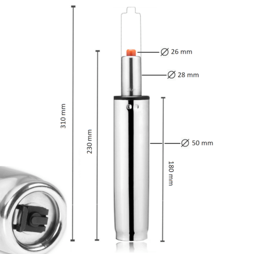 Gasdruckfeder Gasdruckdämpfer Dämpfer Länge 200-900mm | 100N - 600N  Universal